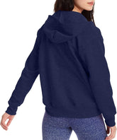 Womens Full Zip Fleece Hoodie Navy
